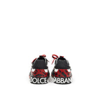 Dolce & Gabbana Black And White Leather Low Top Sneakers