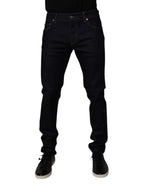 Dolce & Gabbana Black Cotton Stretch Men Skinny Denim Jeans