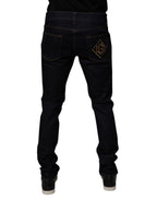 Dolce & Gabbana Black Cotton Stretch Men Skinny Denim Jeans