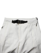 Dolce & Gabbana White Mid Waist Wide Leg Pants