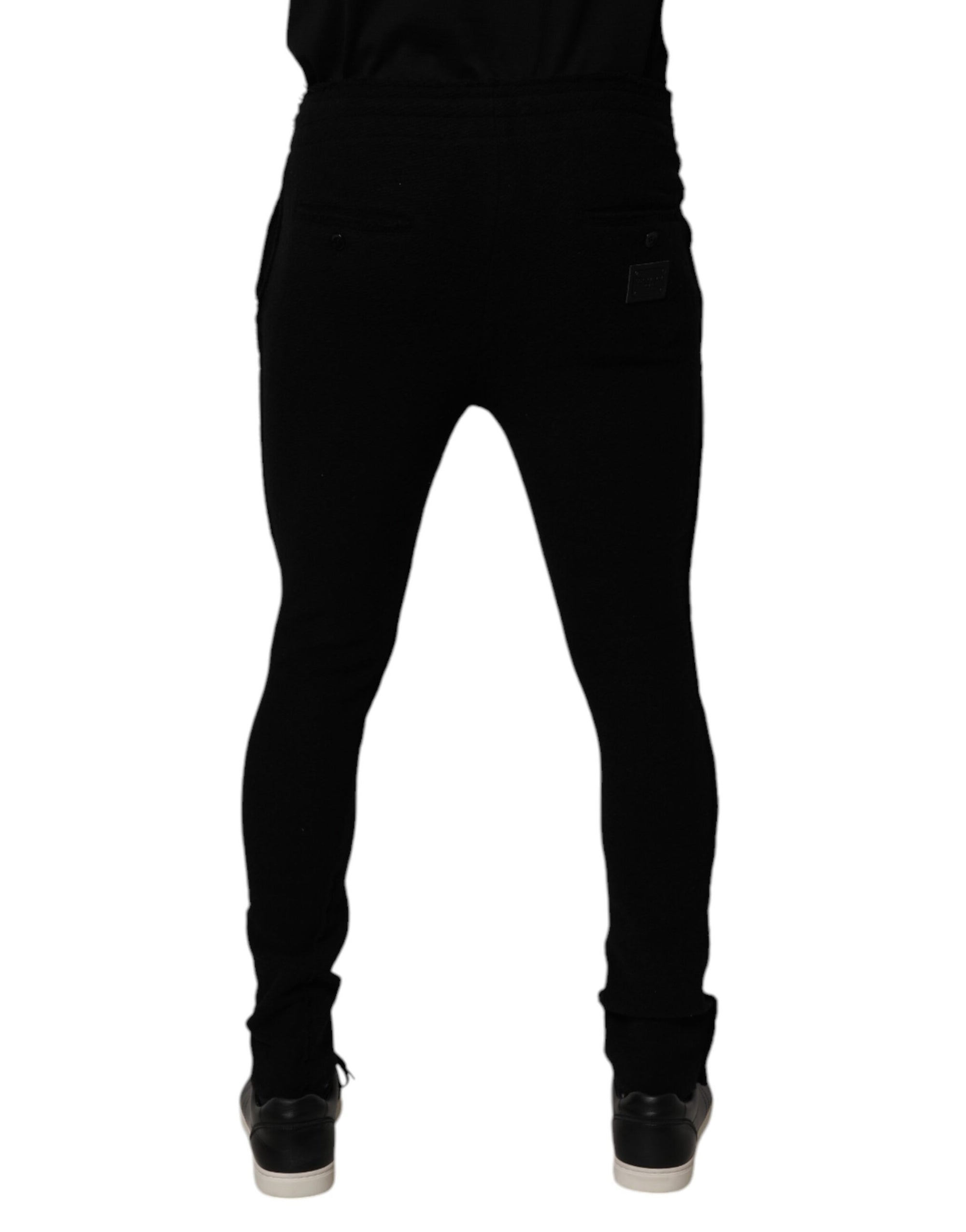 Dolce & Gabbana Black Cashmere Jogger Men Sweatpants Pants