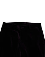 Dolce & Gabbana Violet Velvet Cotton Men Dress Formal Pants