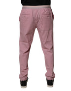 Dolce & Gabbana Pink Cotton Stretch Chino Pants