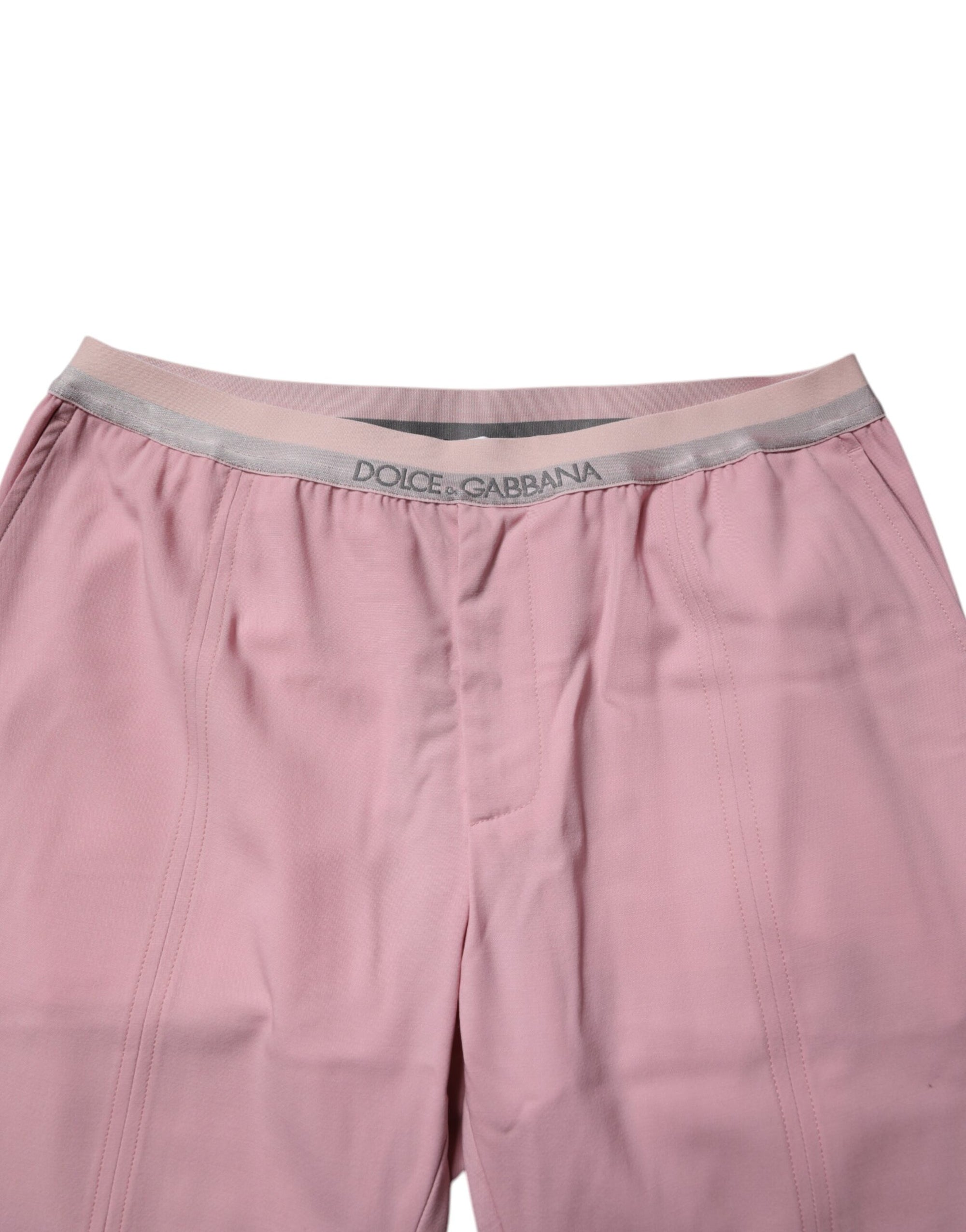 Dolce & Gabbana Pink Cotton Stretch Chino Pants