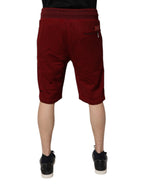 Dolce & Gabbana Maroon Rip Style Bermuda Sweatshorts Shorts