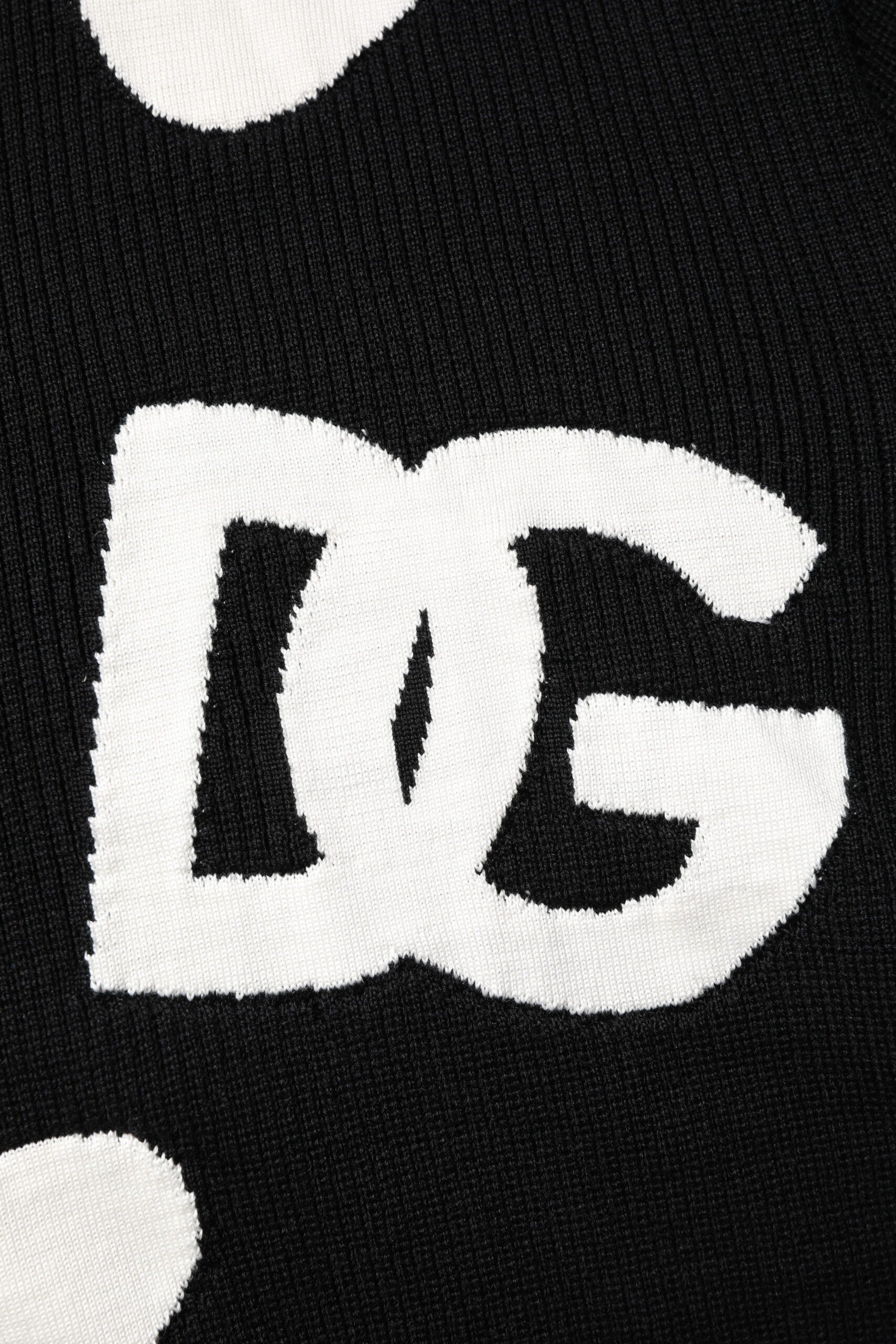 Dolce & Gabbana Black Hearts Silk Crew Neck Pullover Sweater