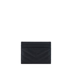 Saint Laurent Black Leather Card Holder