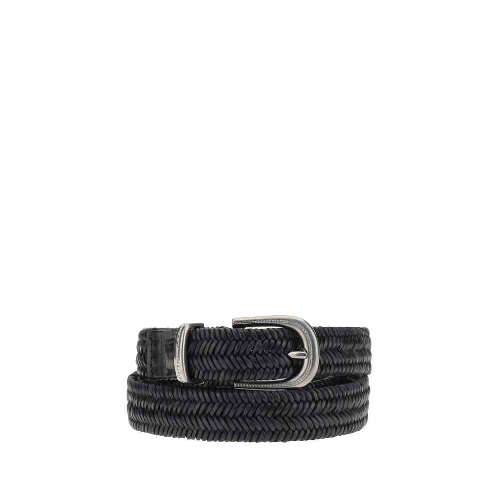 Brunello Cucinelli Braided stretch leather Belt