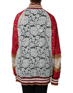 Dolce & Gabbana Multicolor Floral Lace Cardigan Sweater