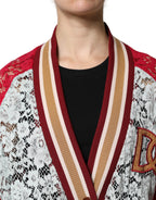 Dolce & Gabbana Multicolor Floral Lace Cardigan Sweater