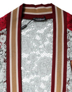 Dolce & Gabbana Multicolor Floral Lace Cardigan Sweater