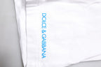 Dolce & Gabbana White Graphic Print Cotton Crew Neck T-shirt