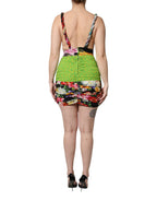 Dolce & Gabbana Multicolor Floral Patchwork Fitted Mini Dress