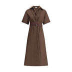 Brunello Cucinelli Brown Cotton Casual Dress