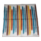 Dolce & Gabbana Multicolor Stripes Cotton Square Foulard Scarf