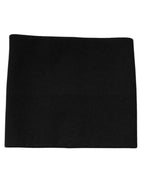 Dolce & Gabbana Black Cashmere Knitted Square Handkerchief Scarf
