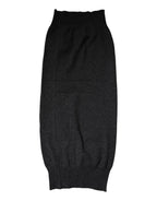 Dolce & Gabbana Black Cashmere Knitted Neck Warmer Foulard Scarf
