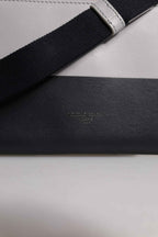 Dolce & Gabbana Black White Leather Logo Embossed Crossbody Bag