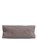 Dolce & Gabbana Grey Alpaca Wool Logo Plaque Tote Shoulder Bag
