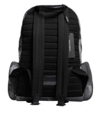 Dolce & Gabbana Gray Cotton Camouflage Logo Plaque Backpack Bag