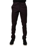 BENCIVENGA Brown Pure Cotton Slim Fit Men Dress Pants