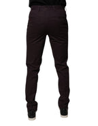 BENCIVENGA Brown Pure Cotton Slim Fit Men Dress Pants