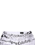 Dolce & Gabbana White Logo Print Straight Men Denim Jeans