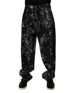 Dolce & Gabbana Black Tie Dye Cotton Straight Men Denim Jeans