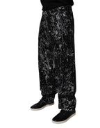 Dolce & Gabbana Black Tie Dye Cotton Straight Men Denim Jeans