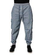 Dolce & Gabbana Light Blue Cotton Jogger Cargo Men Denim Pants