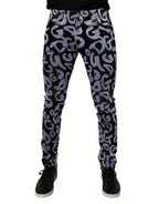 Dolce & Gabbana Black Logo Monogram Cotton Skinny Denim Jeans