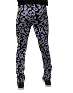 Dolce & Gabbana Black Logo Monogram Cotton Skinny Denim Jeans
