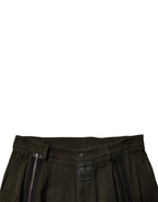 Dolce & Gabbana Dark Brown Cotton Jogger Cargo Pants