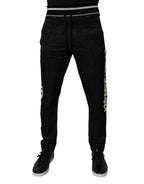 Dolce & Gabbana Black Mid Waist Jogger Men Sweatpants Pants