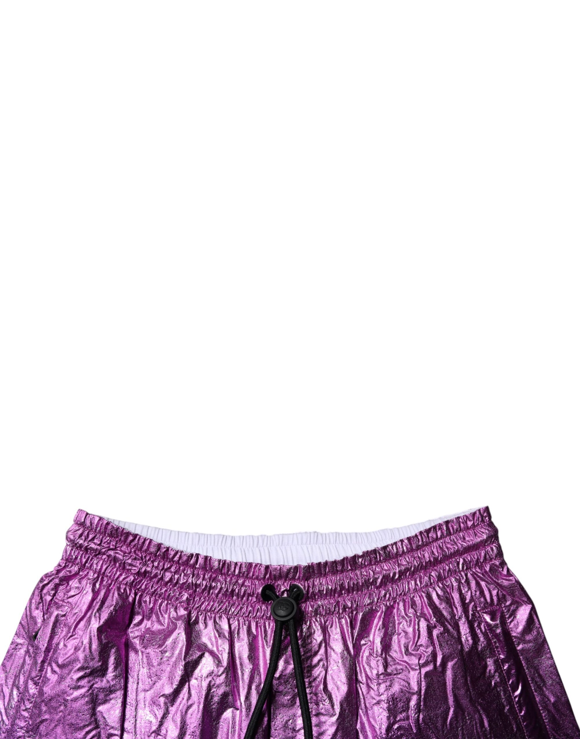 Dolce & Gabbana Metallic Pink Purple Two Tone Bermuda Shorts
