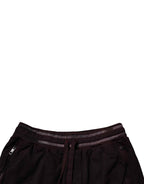 Dolce & Gabbana Maroon Cotton Logo Plaque Men Bermuda Shorts