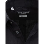 Dolce & Gabbana Black Cotton Dress Shirt