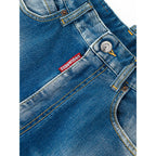 Dsquared² Blue Cotton High-Waisted Jean