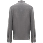 Corneliani Gray Cotton Polo Shirt
