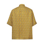 Fendi Yellow Silk Shortsleeve Shirt