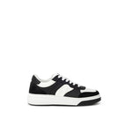 Dsquared² Black And White Leather Athletic Sneakers