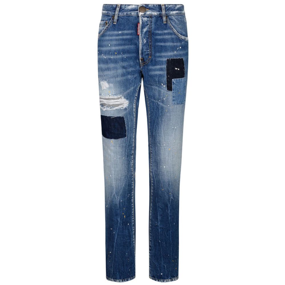 Dsquared² Blue Cotton Men's Slim-Fit Jean