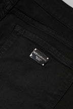 Dolce & Gabbana Black Cotton Mid Waisted Skinny Denim Jeans