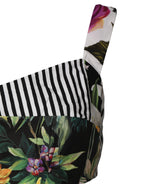 Dolce & Gabbana Multicolor Sweetheart Neck Patchwork Crop Top