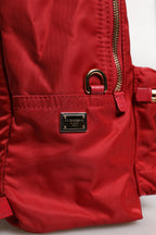 Dolce & Gabbana Red #DGFAMILY VULCANO Embellishment Backpack Bag