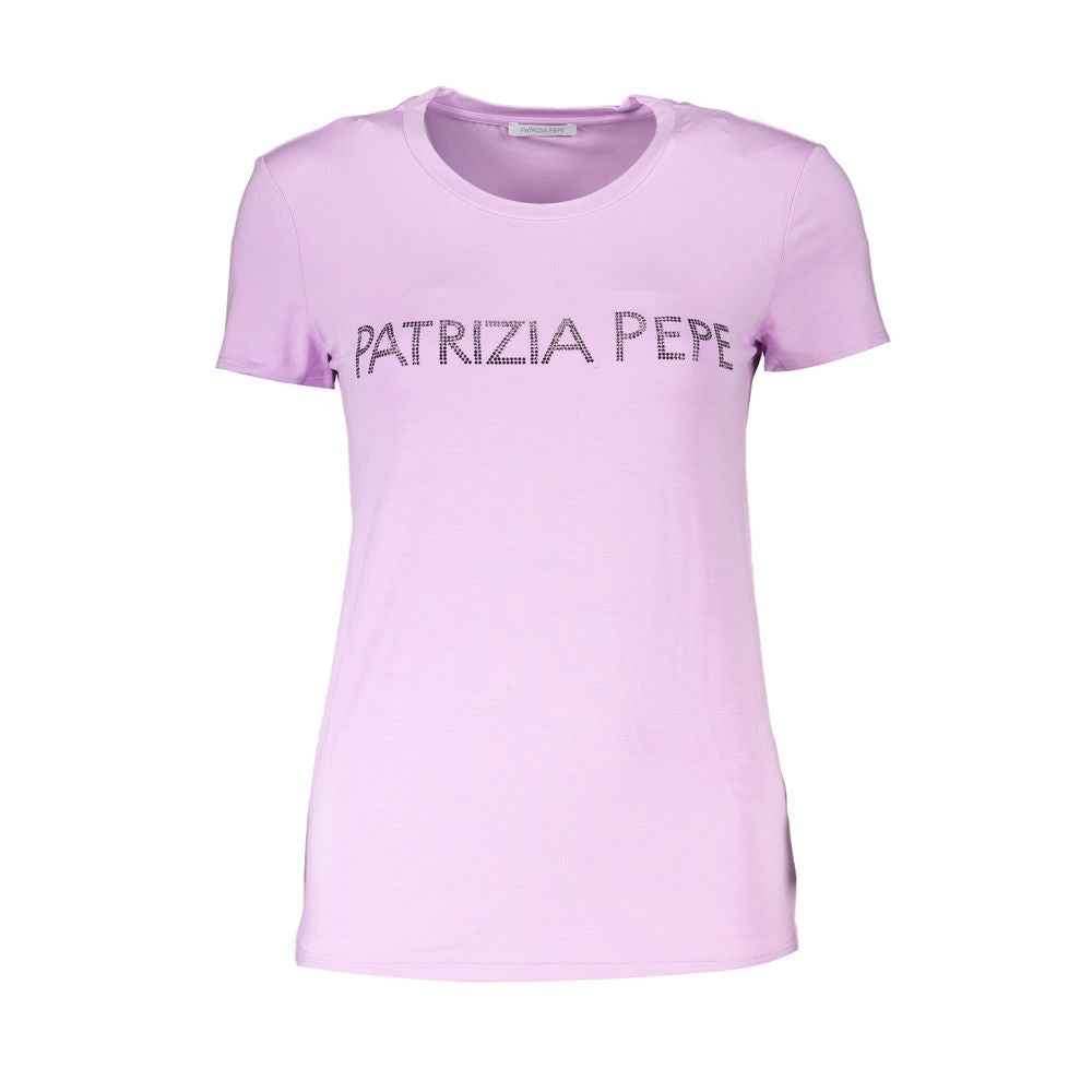Patrizia Pepe Purple Organic Cotton Women T-Shirt