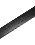 Dolce & Gabbana Green Leather Silver Tone Metal Buckle Belt