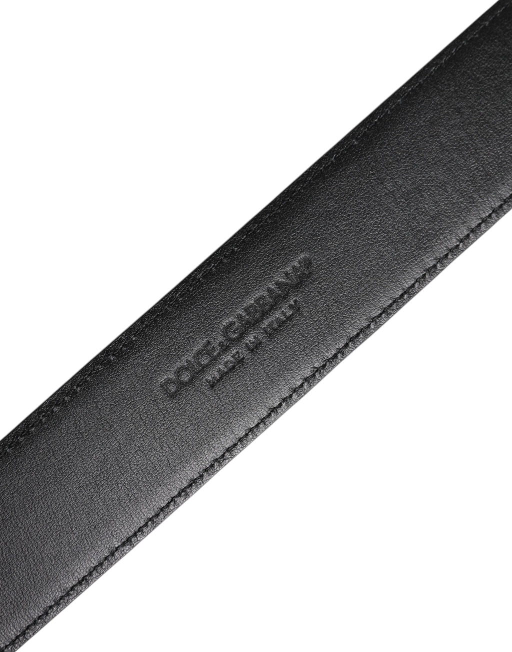 Dolce & Gabbana Black Leather Metal Buckle Classic Belt