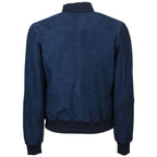 Emilio Romanelli Blue Calfskin Men Bomber Jacket