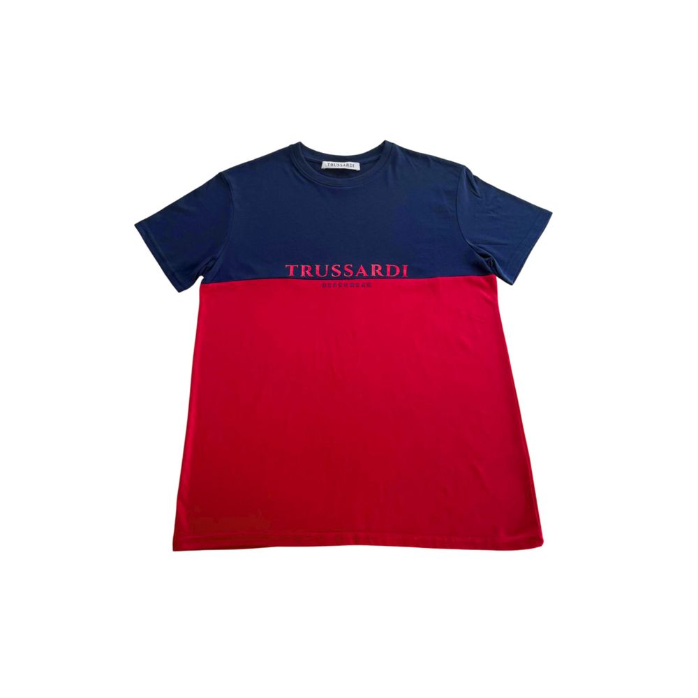 Trussardi Beachwear Red Cotton Men T-Shirt